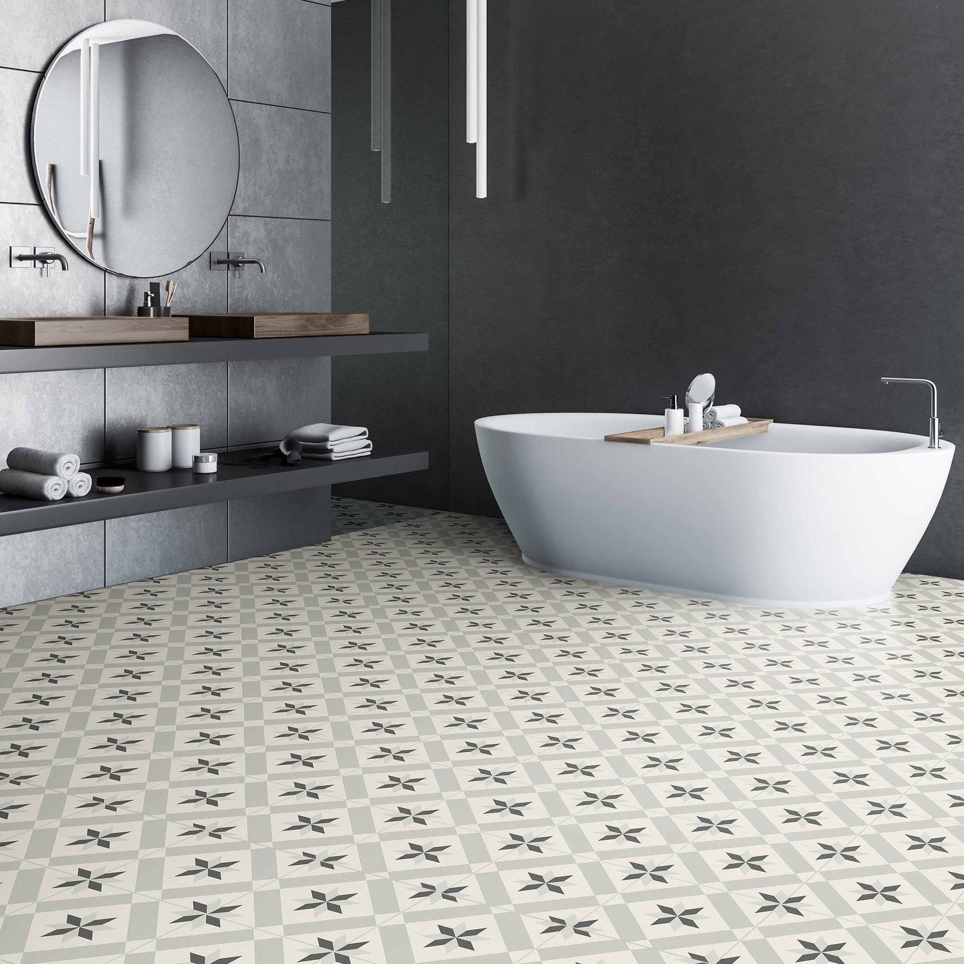 Art Tile - Retro Water-resistant 8mm Laminate Flooring (122533)