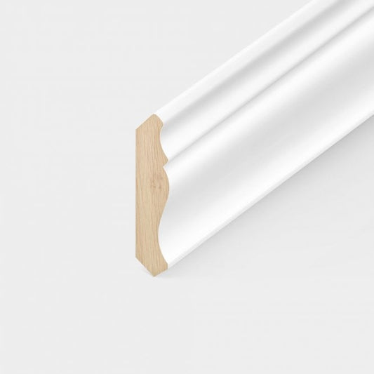 2.4m White Painted Decorative Coving 15mm x 114mm