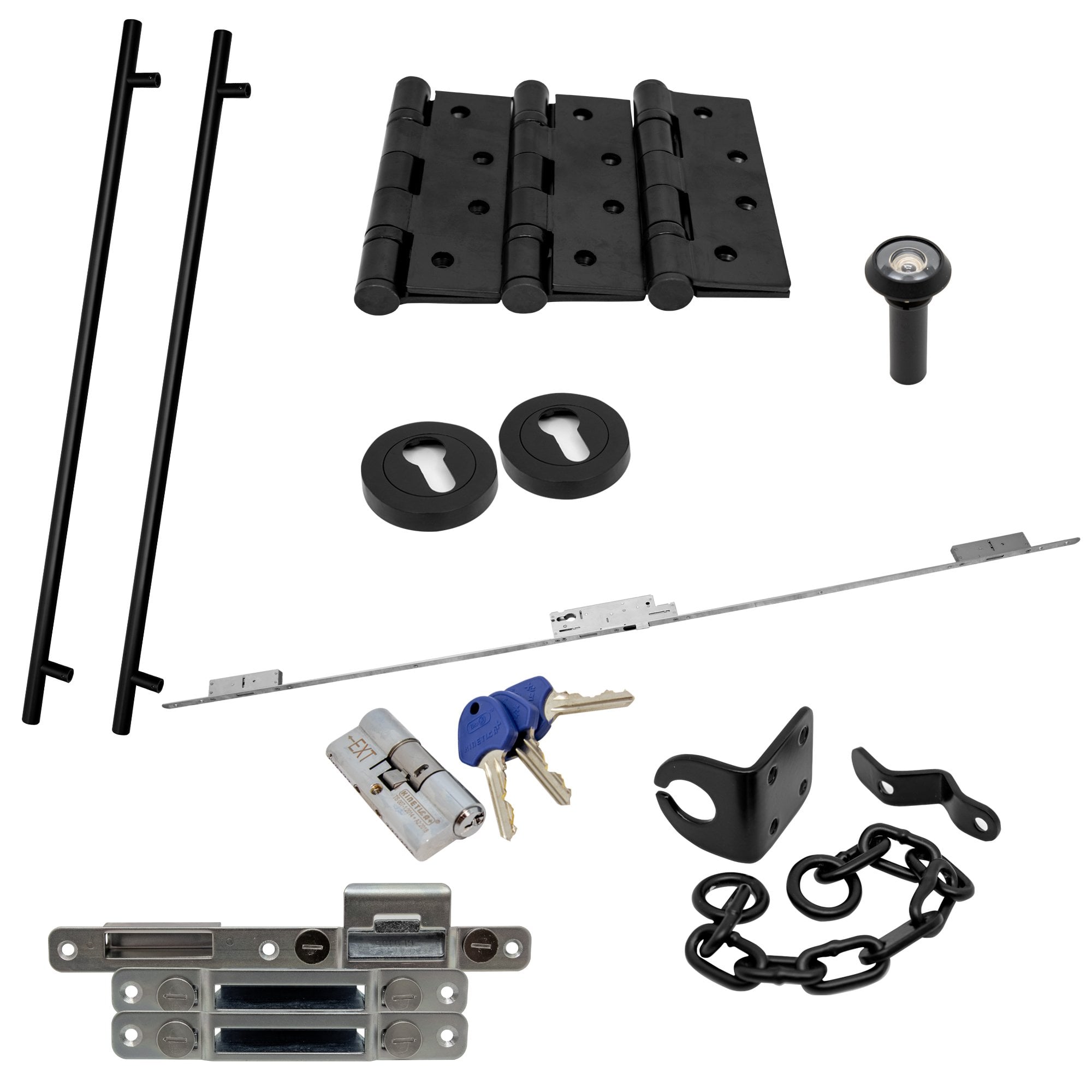 Circular Autolock 1200mm External Pull Handle Set - Matt Black | Leader ...