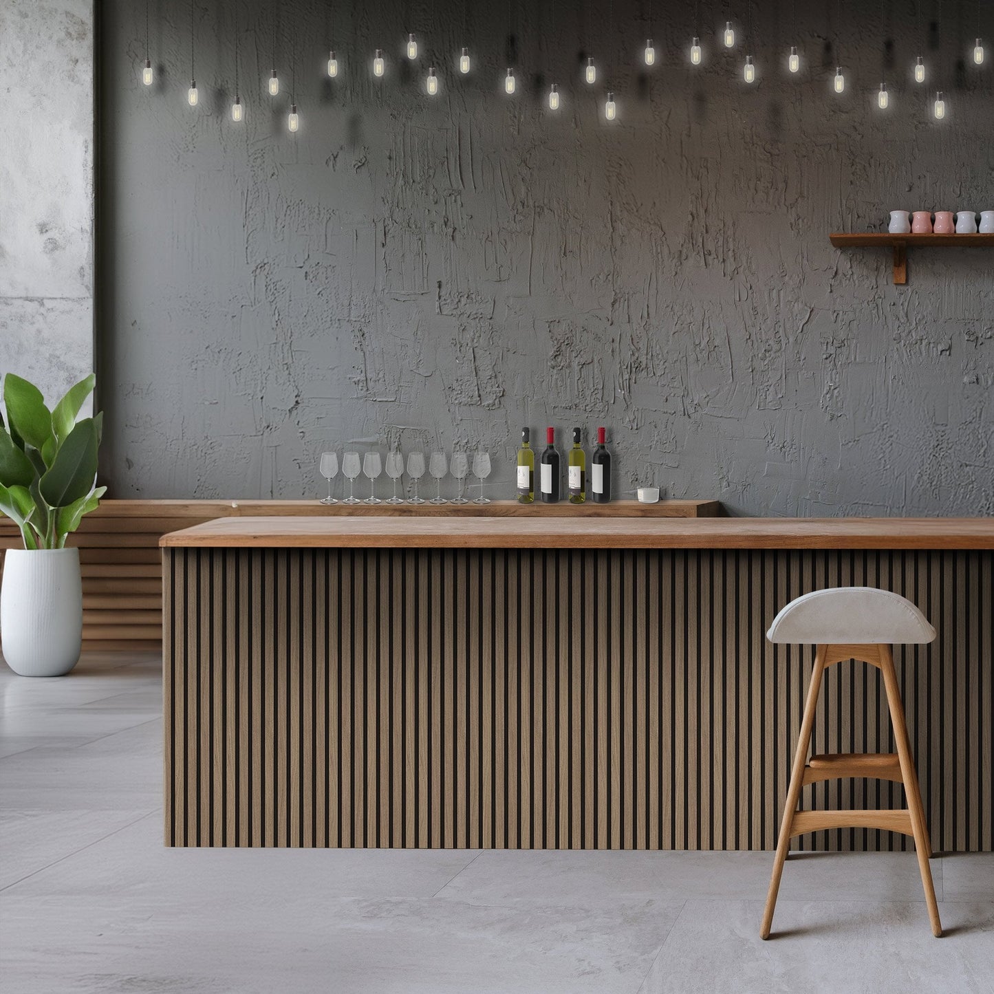 Light Walnut - Elevation Acoustic Wall Panelling (120983)