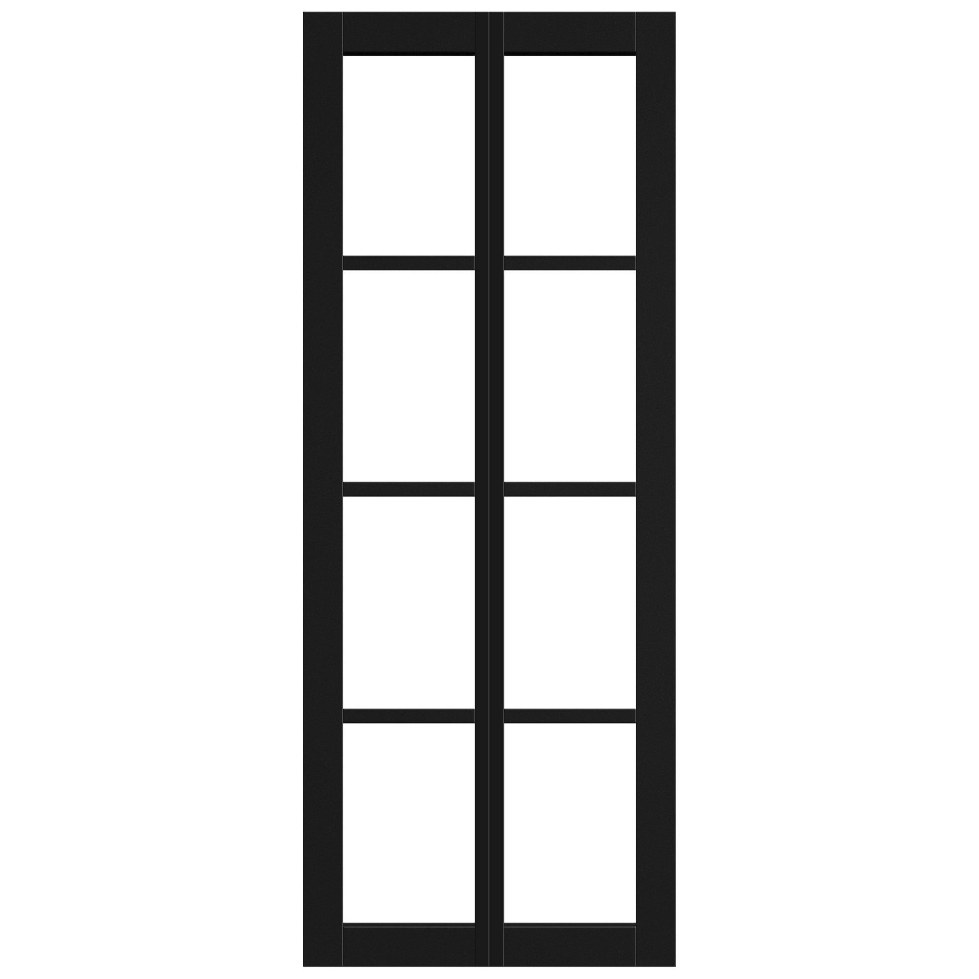 Black Internal Fully Finished Bifold 4 Light Clear Glass Door (121177)