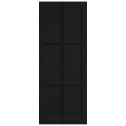 Black Internal Fully Finished Industrial 3 Panel Bi-fold Door (121174)