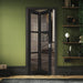 Black Internal Fully Finished Industrial 3 Light Clear Glass Bi-fold Door (121175)