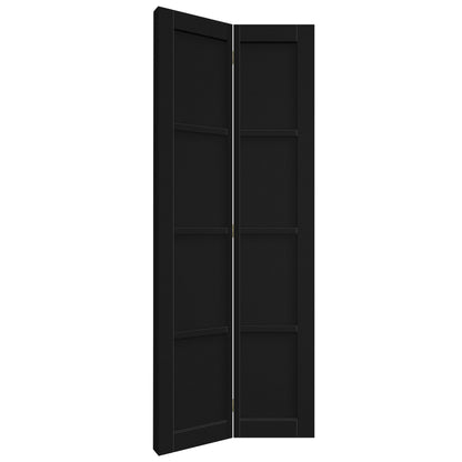 Black Internal Fully Finished 4 Panel Solid Bi-fold Door (121176)