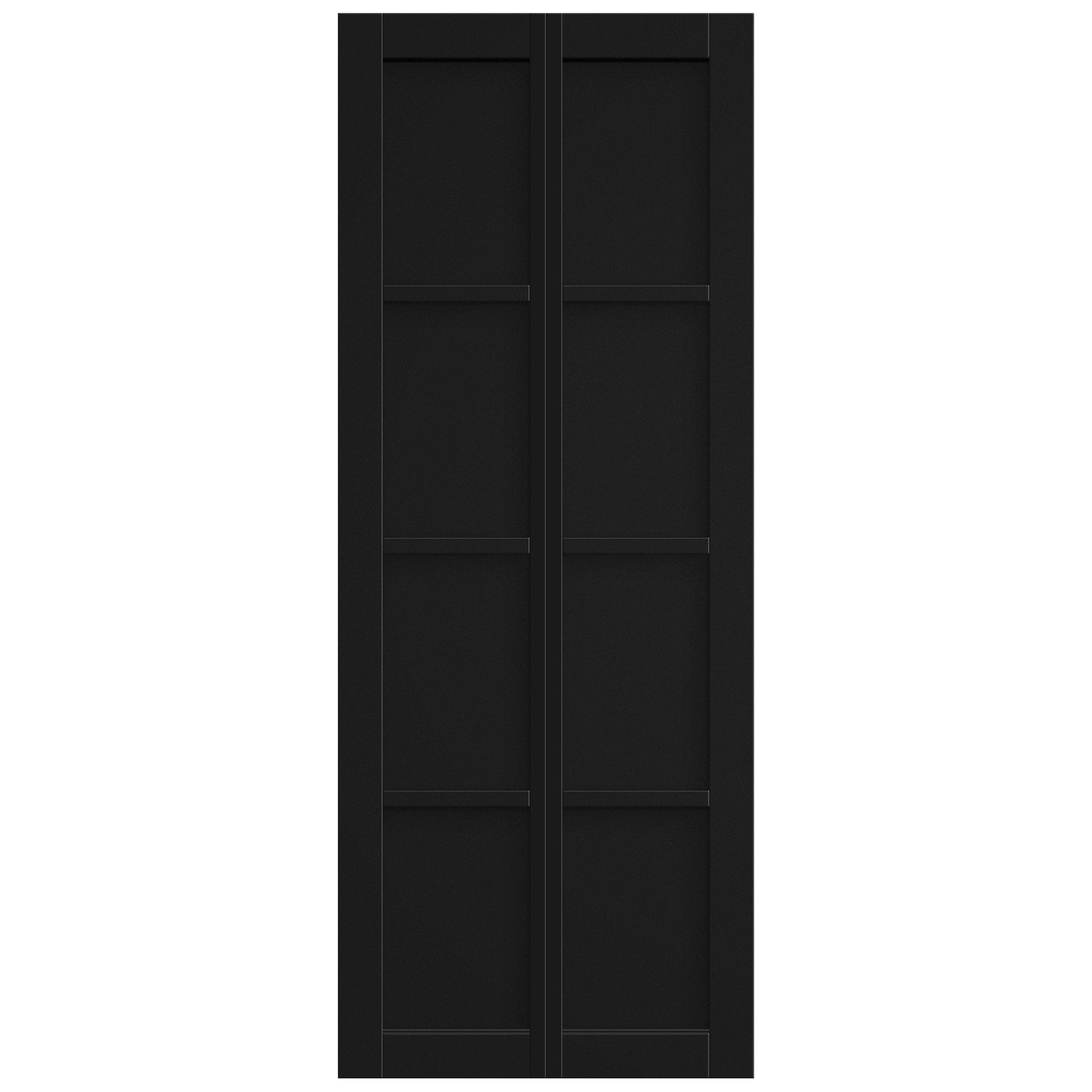 Black Internal Fully Finished 4 Panel Solid Bi-fold Door (121176)