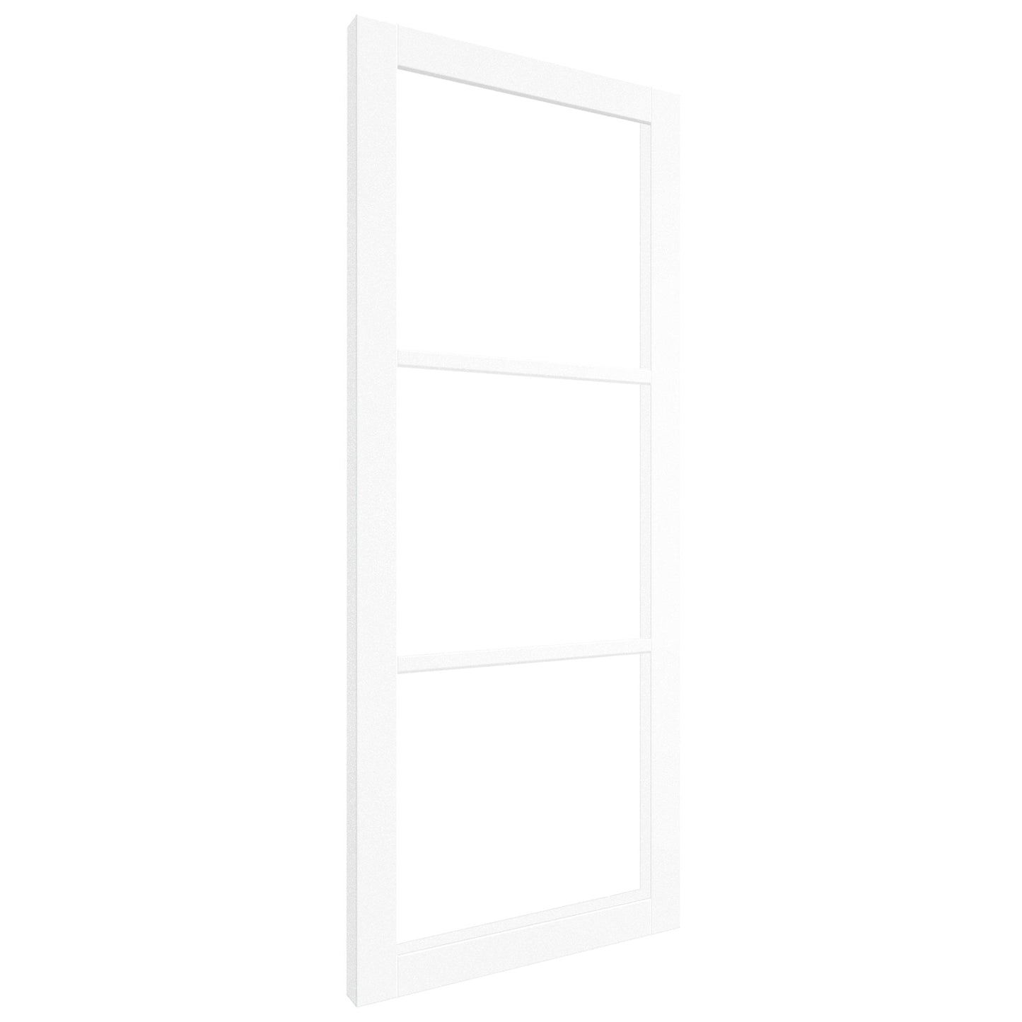 Internal Primed Studio Industrial 3 Light Clear Glass Door (121193)