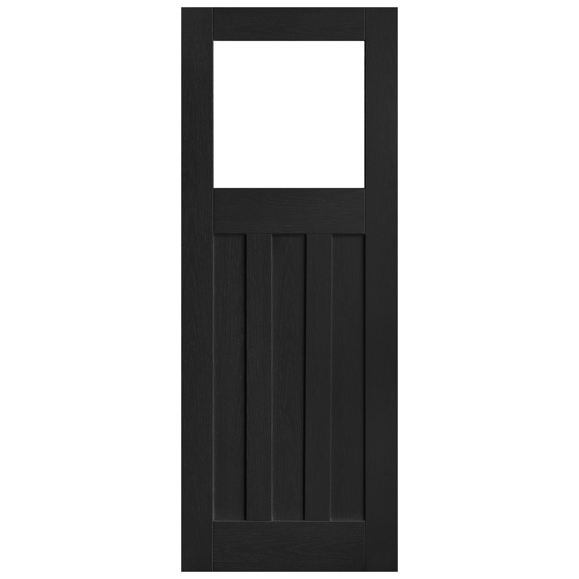 Oak Internal Fully Finished 1930's DX 3 Panel 1 Light Clear Glass Door (122040)