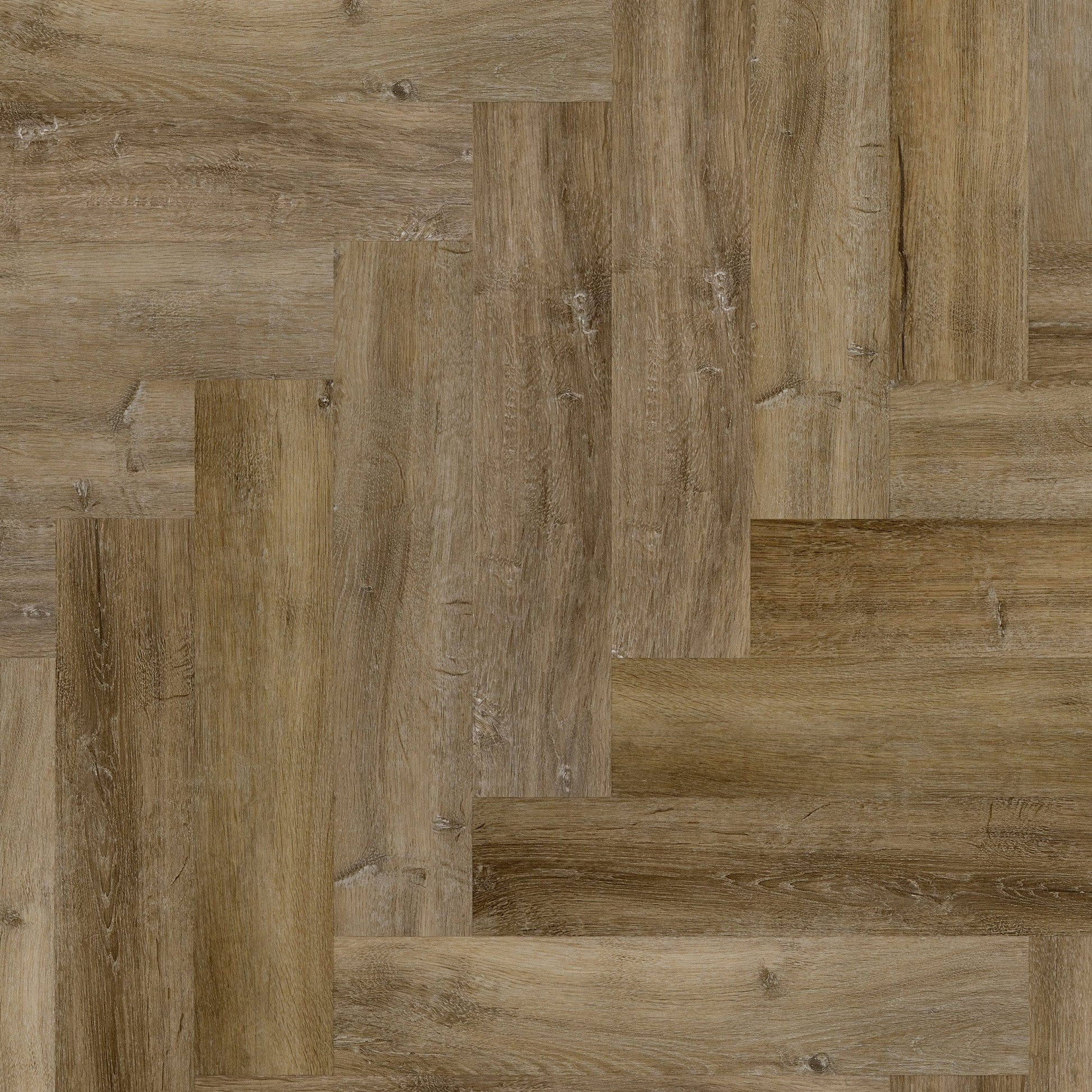 Nelson Oak - Foundation Herringbone SPC 2mm UV Coated Luxury Vinyl Flooring (122986)