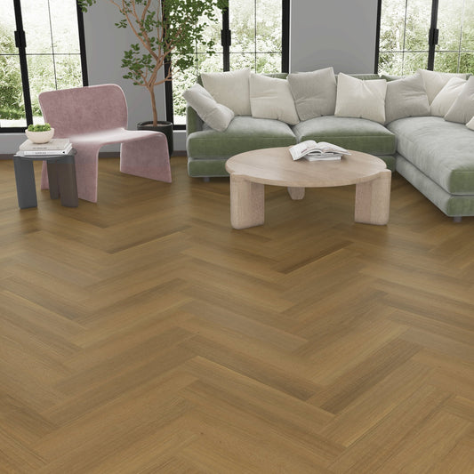 Brampton Oak - Prime Herringbone 5mm Purecoat Rigid Core Vinyl Flooring (123013)