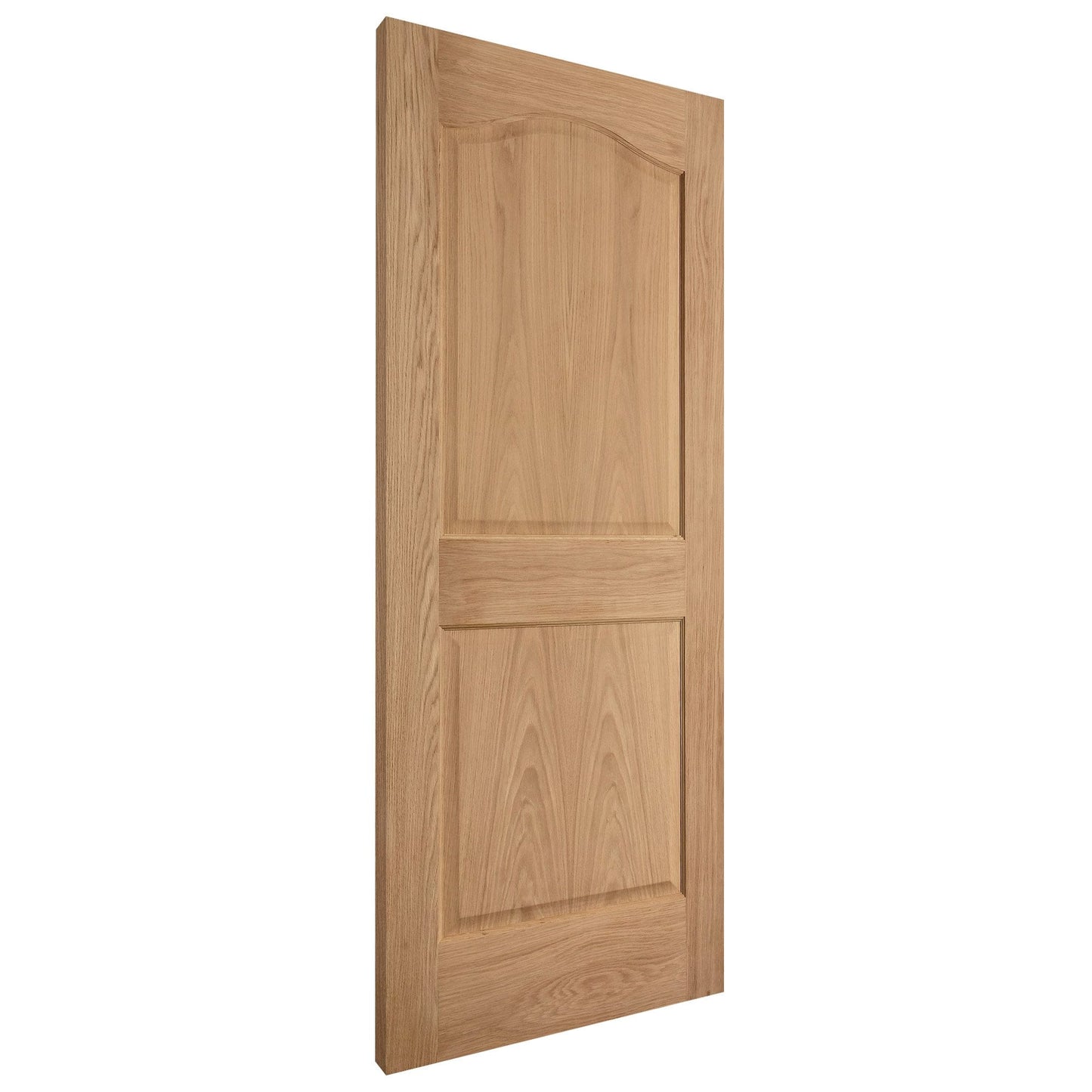 White Internal Unfinished Oak 2 Panel Arch Top Door (121765)