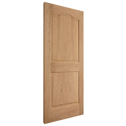 White Internal Unfinished Oak 2 Panel Arch Top Door (121765)