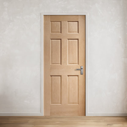 White Internal Oak Oregon Georgia 6 Panel Irish KF Door (121817)