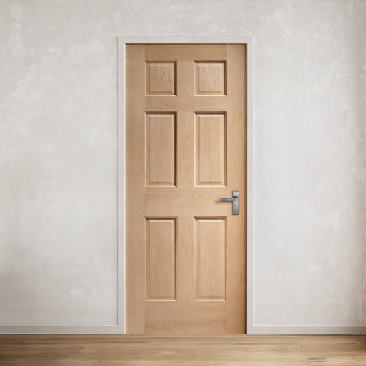White Internal Oak Oregon Georgia 6 Panel Irish KF Door (121817)
