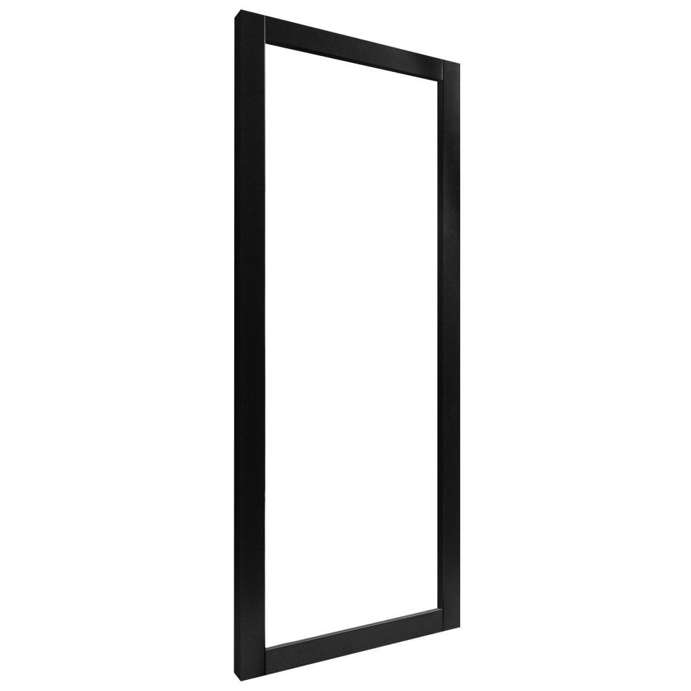 Jet Black Internal Fully Finished 1 Light Clear Glass Industrial Studio Door (124151)