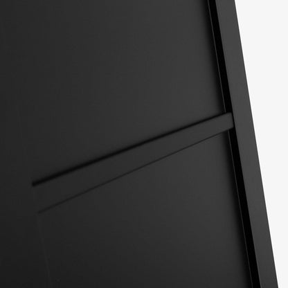 Jet Black Internal Fully Finished 3 Panel Industrial Studio Door (124156)