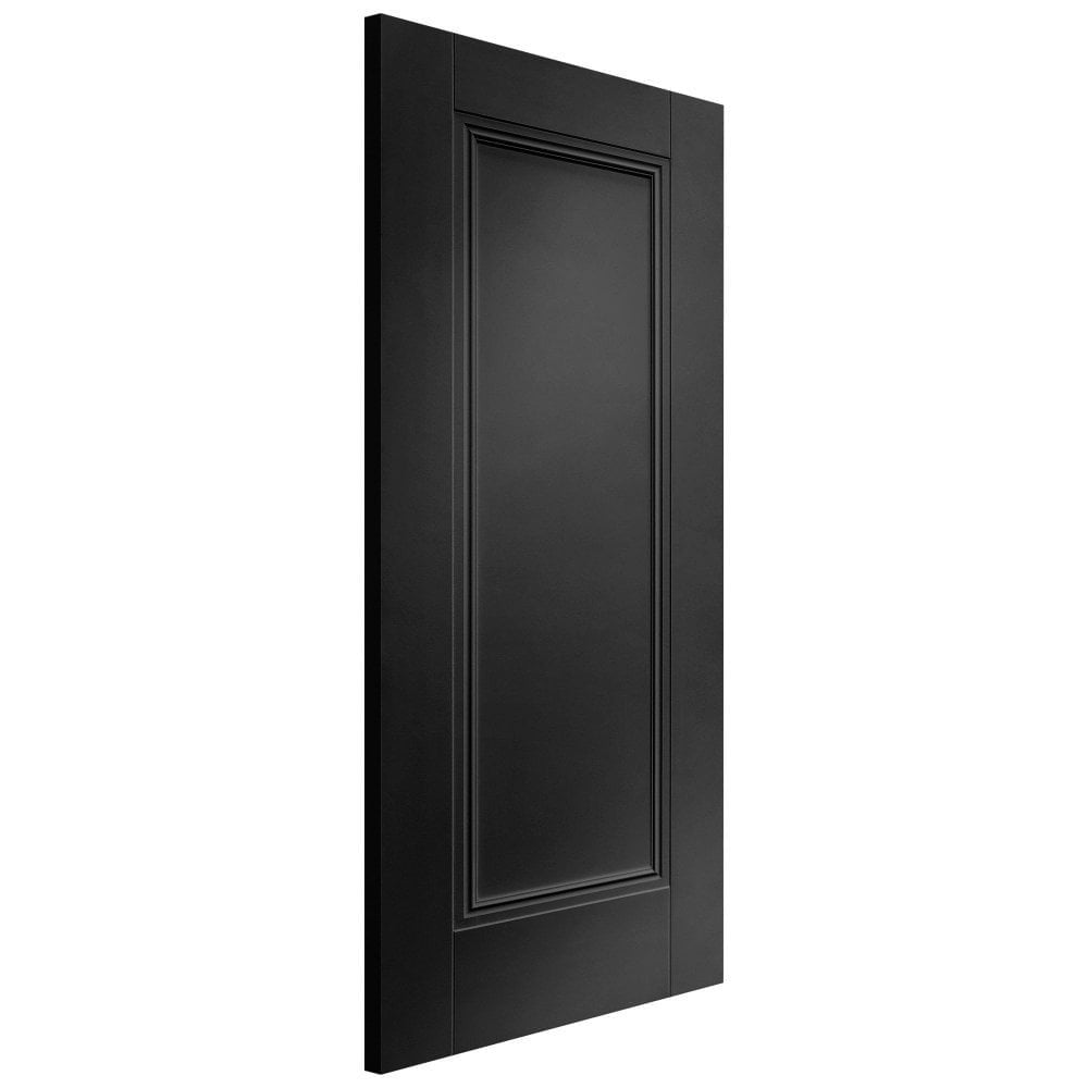 Jet Black Internal Fully Finished 1 Panel Elegance Lancaster FD30 Fire Door (124171)