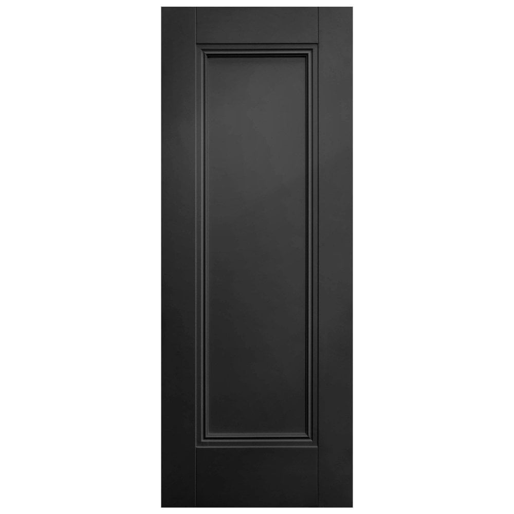 Jet Black Internal Fully Finished 1 Panel Elegance Lancaster FD30 Fire Door (124171)