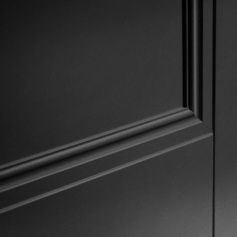 Jet Black Internal Fully Finished 1 Panel Elegance Lancaster FD30 Fire Door (124171)