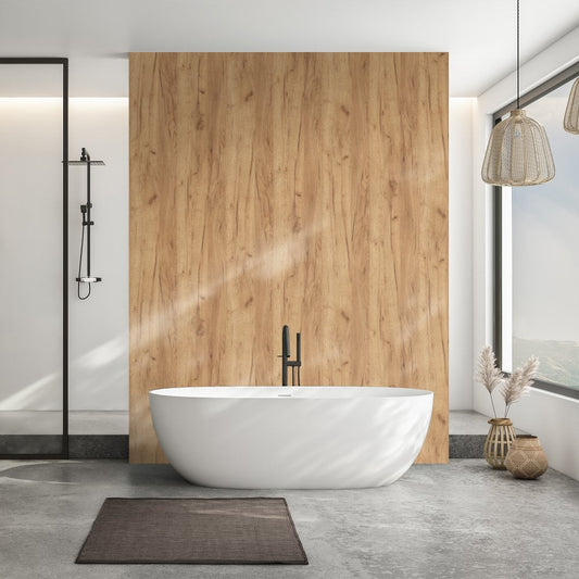 Gold Craft Oak - 2650 x 1230mm Waterproof Wall Panelling (124180)