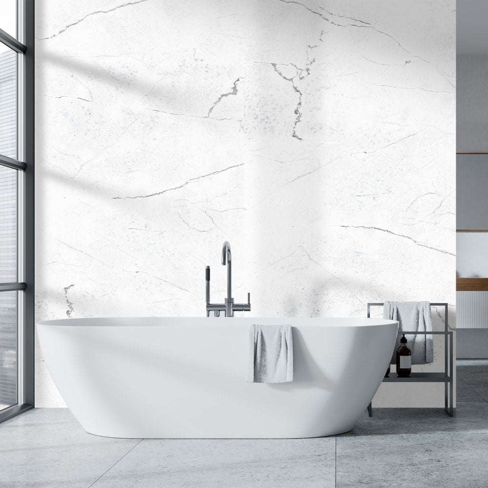 Carrara Marble - 2650 x 1230mm Waterproof Wall Panelling (124184)