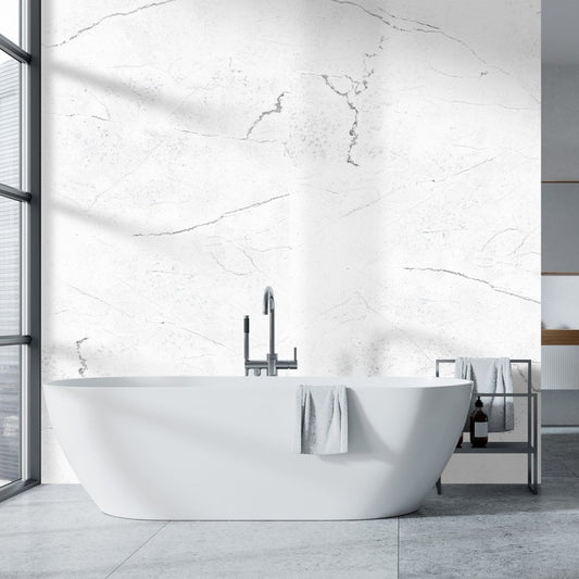 Carrara Marble - 2650 x 1230mm Waterproof Wall Panelling (124184)