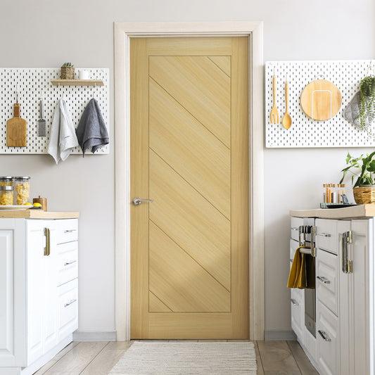 Blonde Oak Internal Fully Finished Endure Laminate Stockholm FD30 Fire Door (122004)