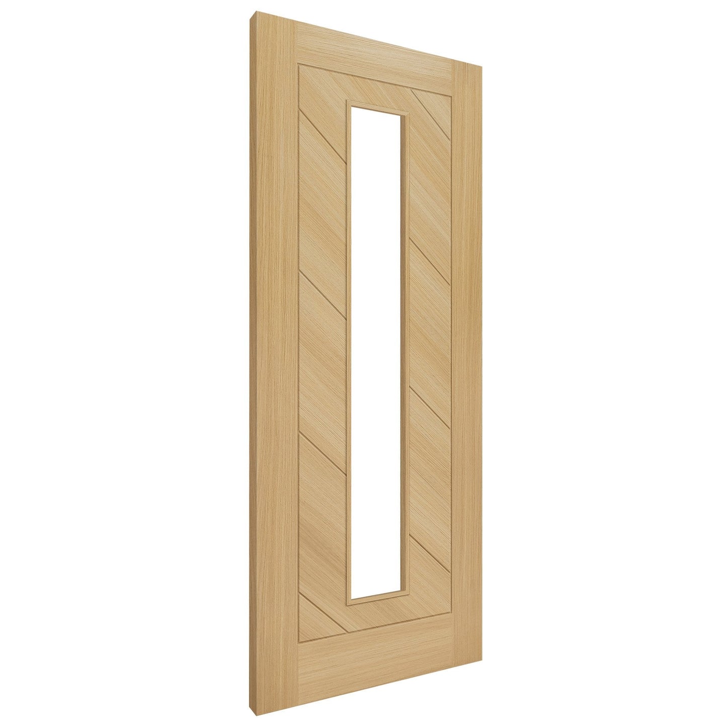 Blonde Oak Internal Fully Finished Endure Laminate Stockholm Clear Glass Door (122005)