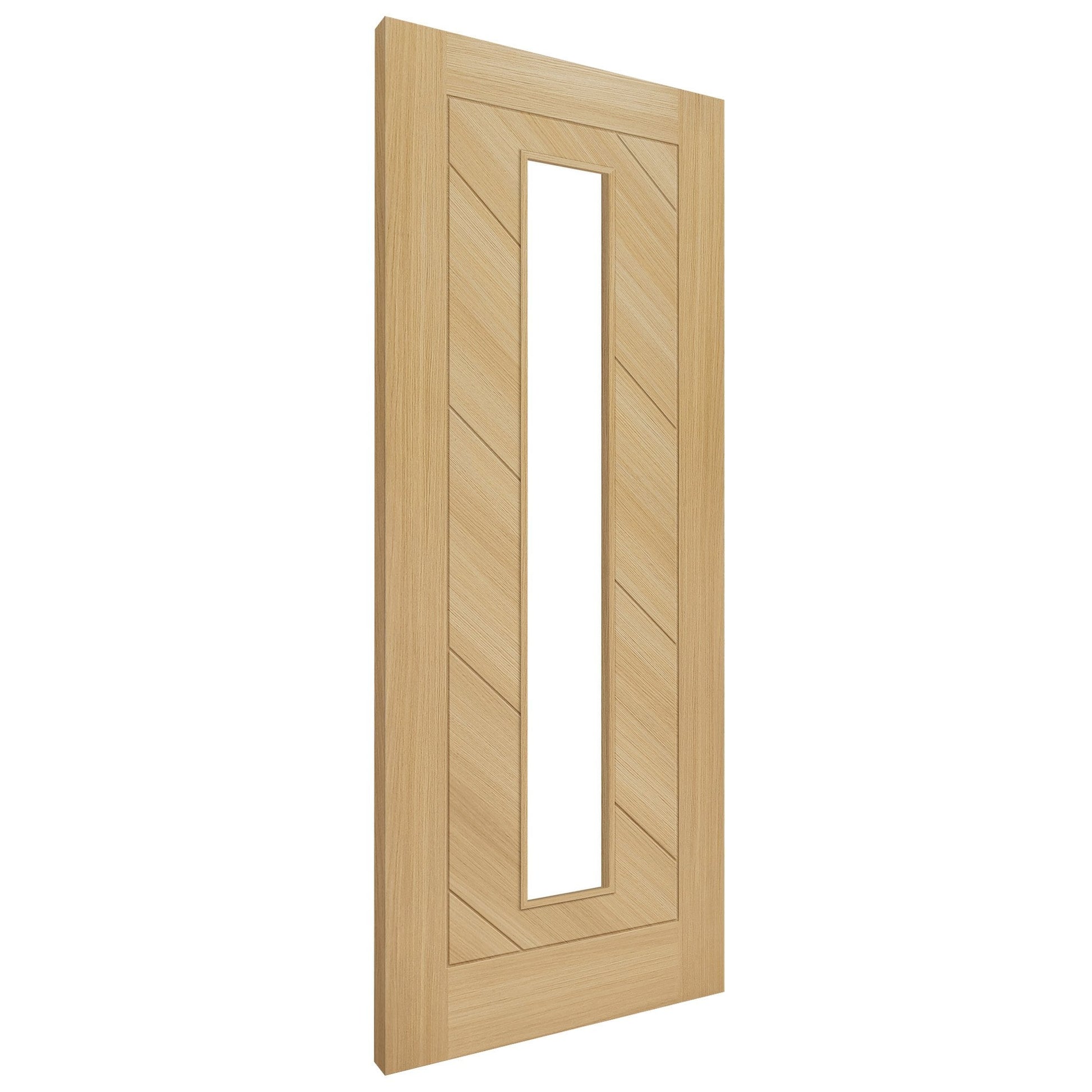 Blonde Oak Internal Fully Finished Endure Laminate Stockholm Clear Glass Door (122005)