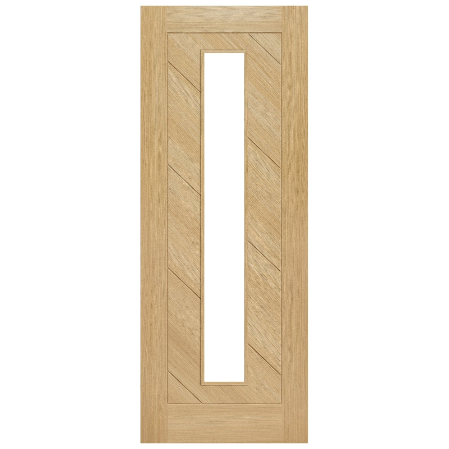 Blonde Oak Internal Fully Finished Endure Laminate Stockholm Clear Glass Door (122005)