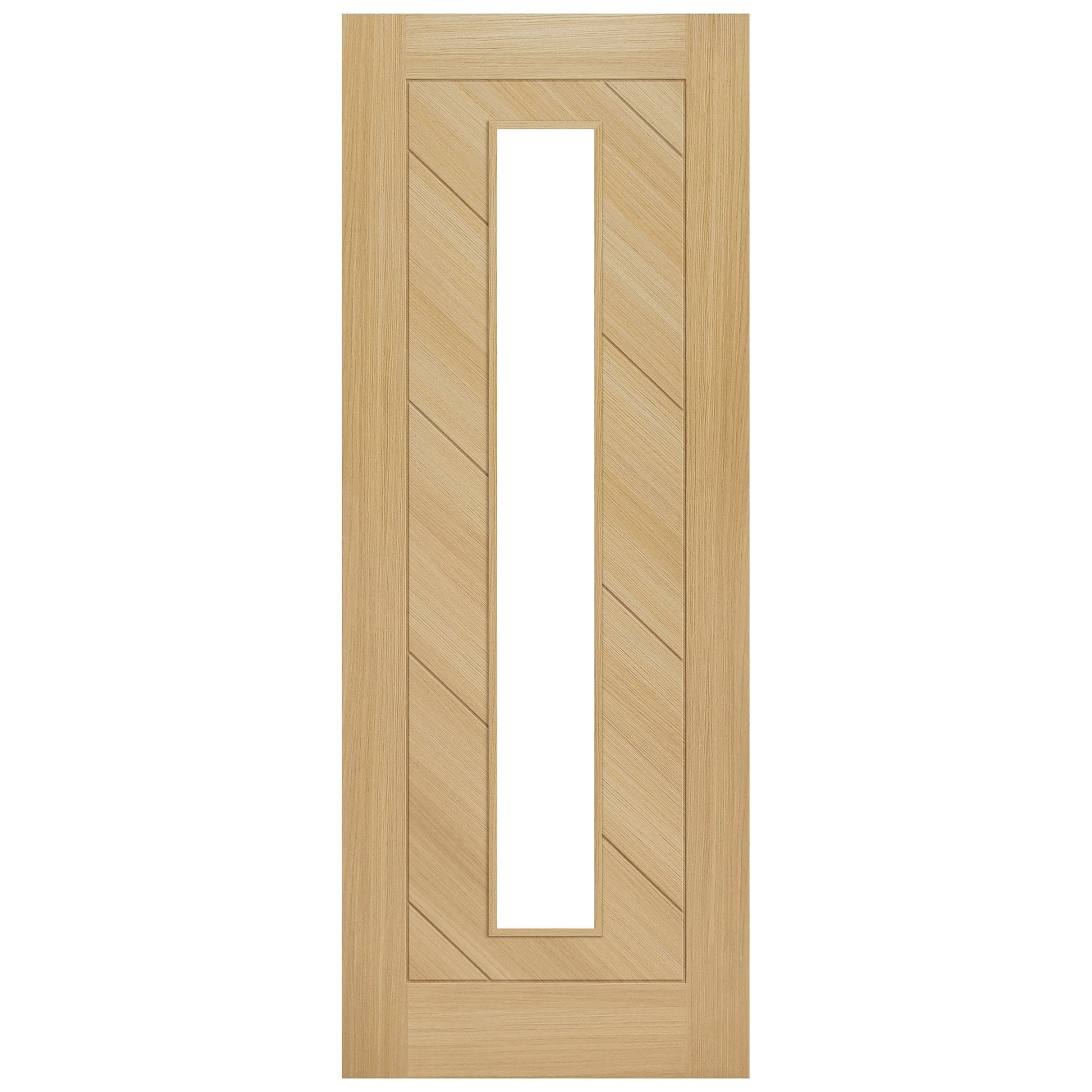 Blonde Oak Internal Fully Finished Endure Laminate Stockholm Clear Glass Door (122005)