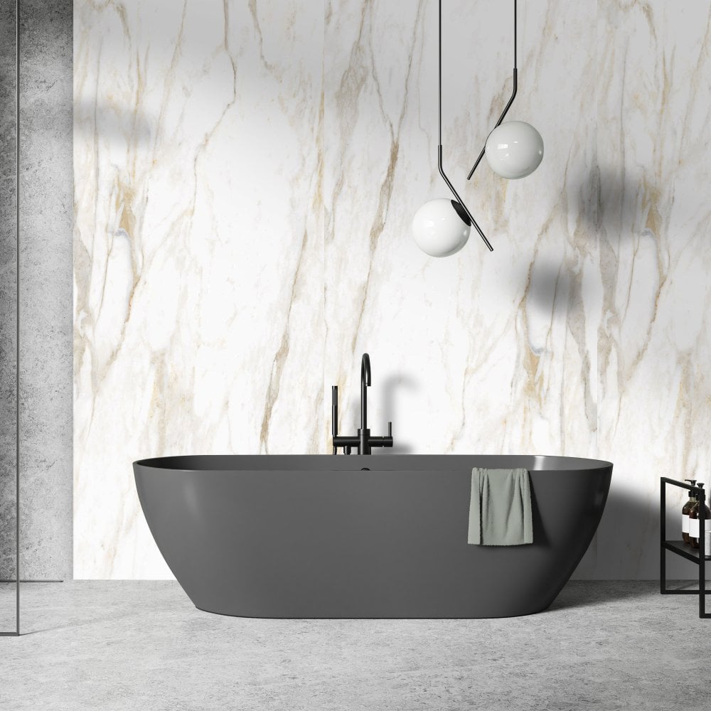 Calacatta Amber - 2650 x 1230mm Waterproof Wall Panelling (124197)