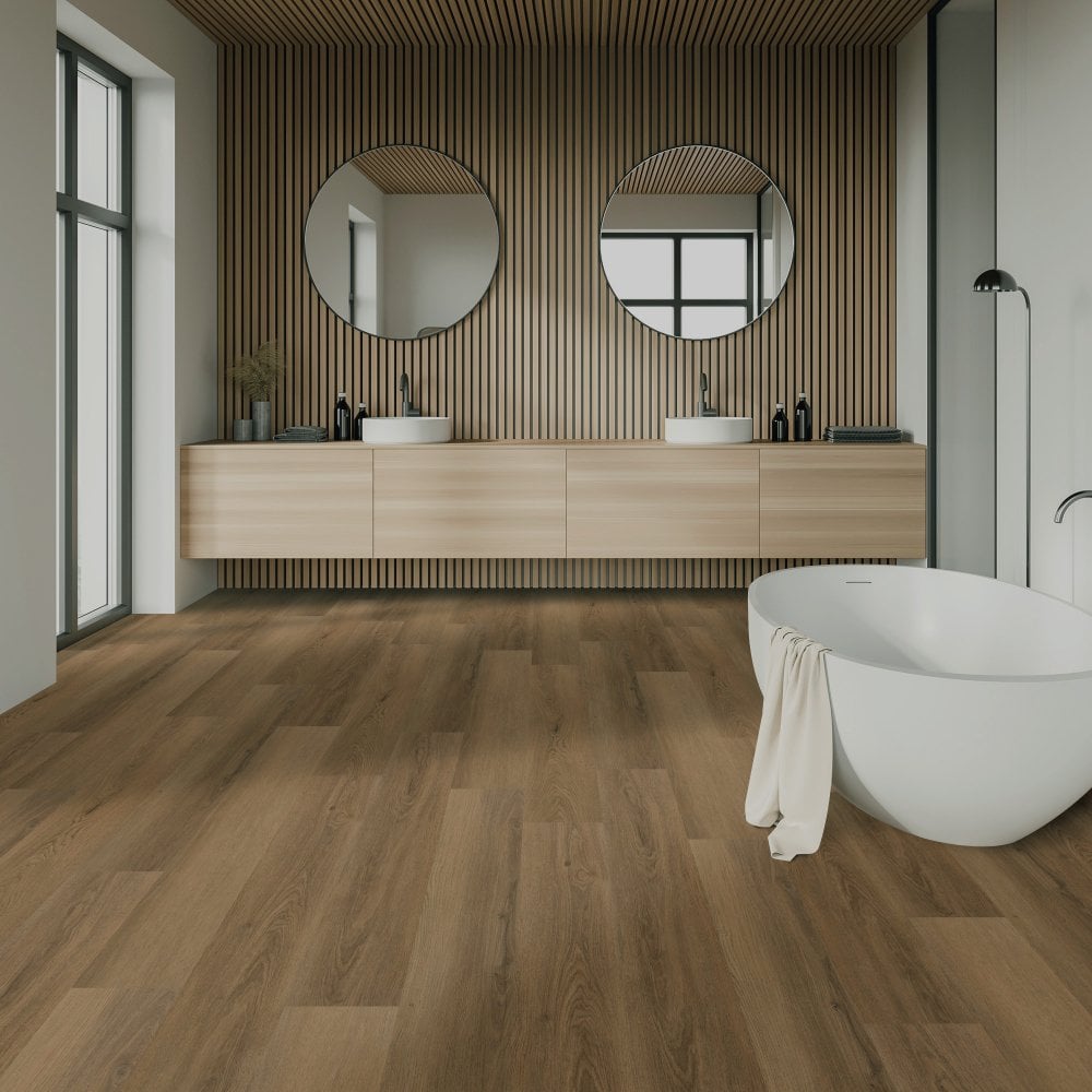 Leader-Tec | Abbotsford Oak - Foundation SPC 3.2m Rigid Core Vinyl Sample - EWH-3977 (SKU-345226)