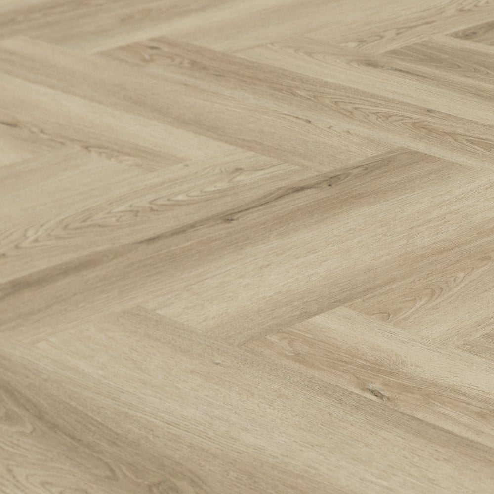 Beaumont Oak - Luxe Vision Herringbone 5mm Embossed Purecoat Rigid Core Vinyl Flooring (123030)