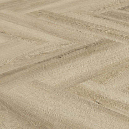 Beaumont Oak - Luxe Vision Herringbone 5mm Embossed Purecoat Rigid Core Vinyl Flooring (123030)