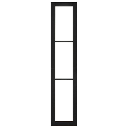 Black Internal Fully Finished Industrial Studio 3 Light Clear Glass Sidelight (119898)
