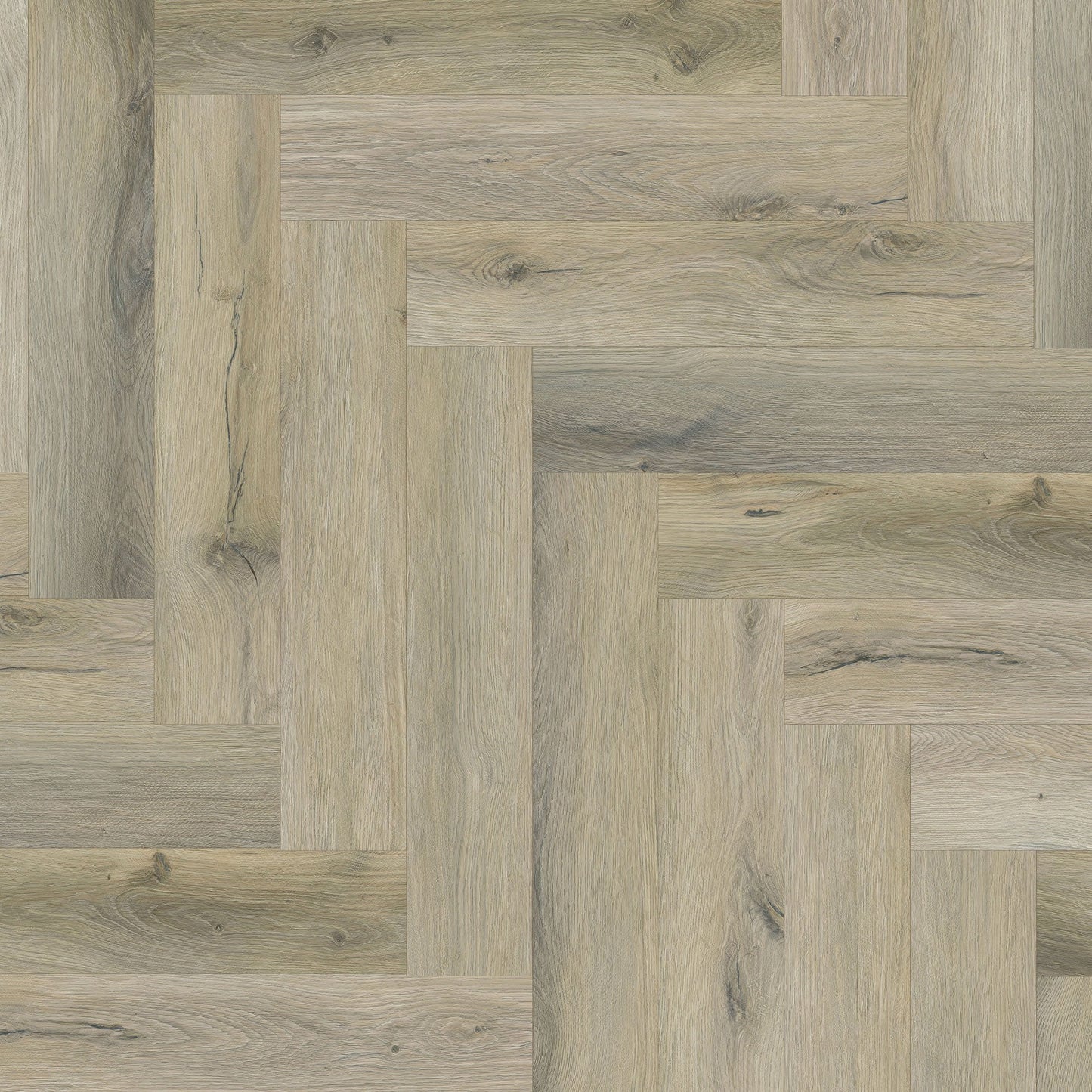 Mission Oak - Foundation Herringbone LVT 5mm Anti-Microbial UV Coated Rigid Core Vinyl Flooring (123004)