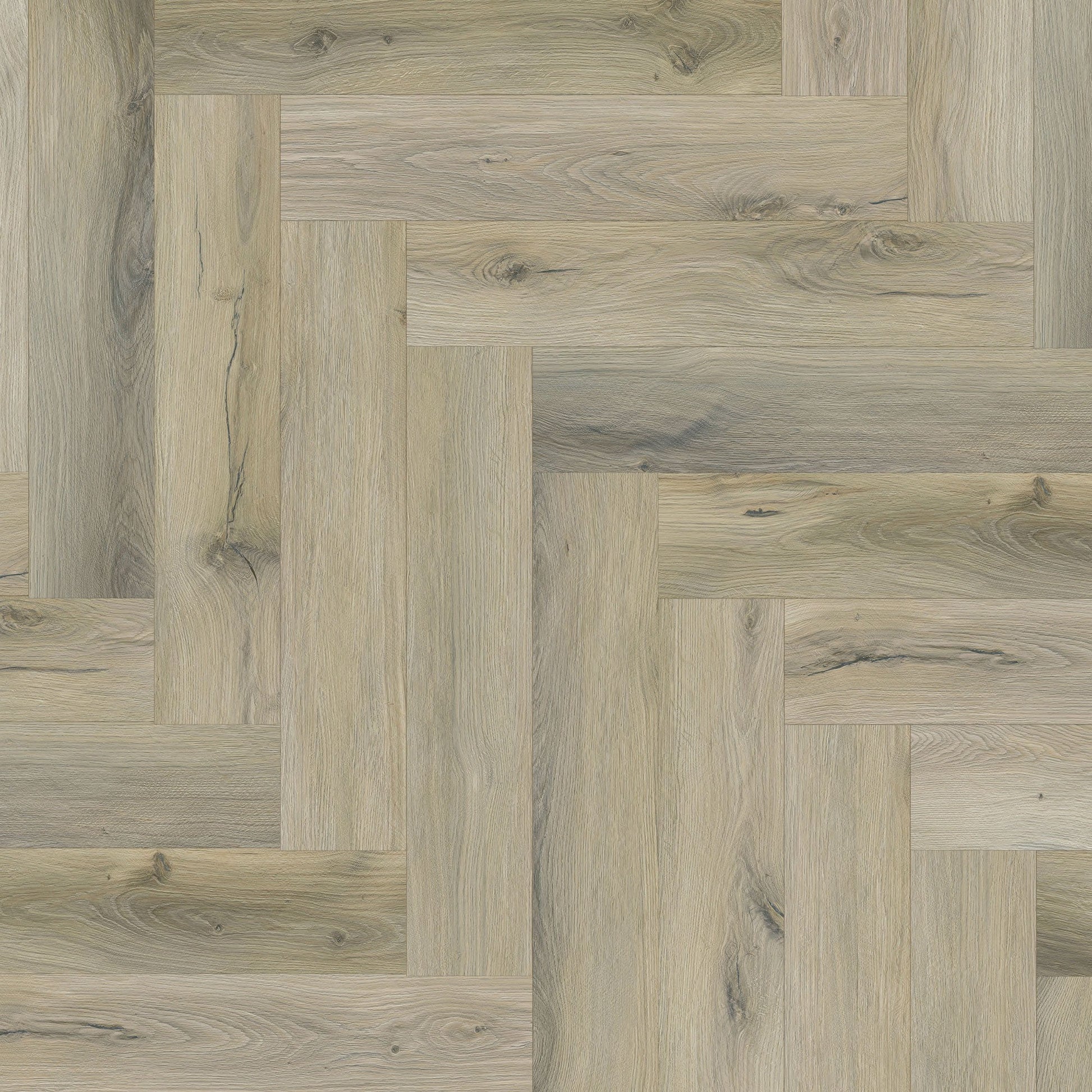 Mission Oak - Foundation Herringbone LVT 5mm Anti-Microbial UV Coated Rigid Core Vinyl Flooring (123004)