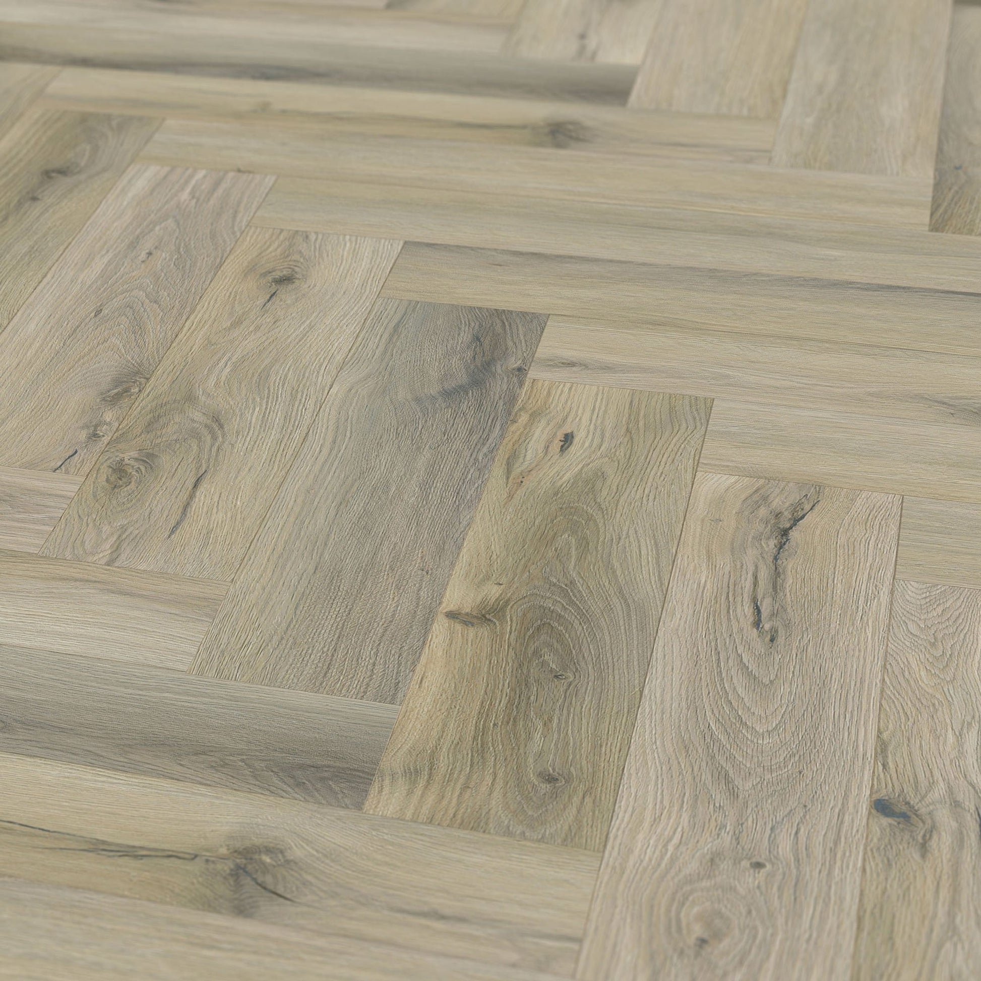 Mission Oak - Foundation Herringbone LVT 5mm Anti-Microbial UV Coated Rigid Core Vinyl Flooring (123004)