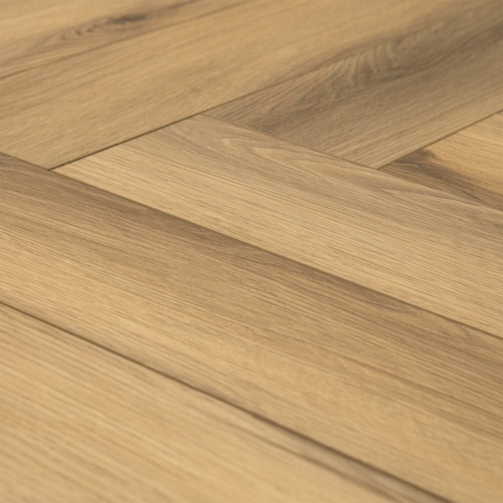 Quesnel Oak - Foundation Herringbone LVT 5mm Anti-Microbial UV Coated Rigid Core Vinyl Flooring (123002)