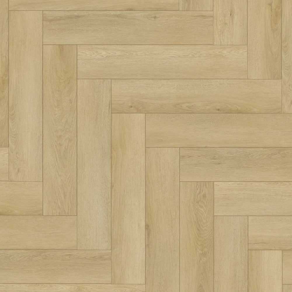 Trail Oak - Foundation Herringbone LVT 5mm Anti-Microbial UV Coated Rigid Core Vinyl Flooring (123000)