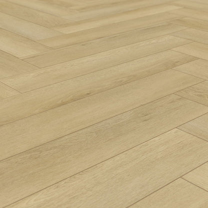 Trail Oak - Foundation Herringbone LVT 5mm Anti-Microbial UV Coated Rigid Core Vinyl Flooring (123000)