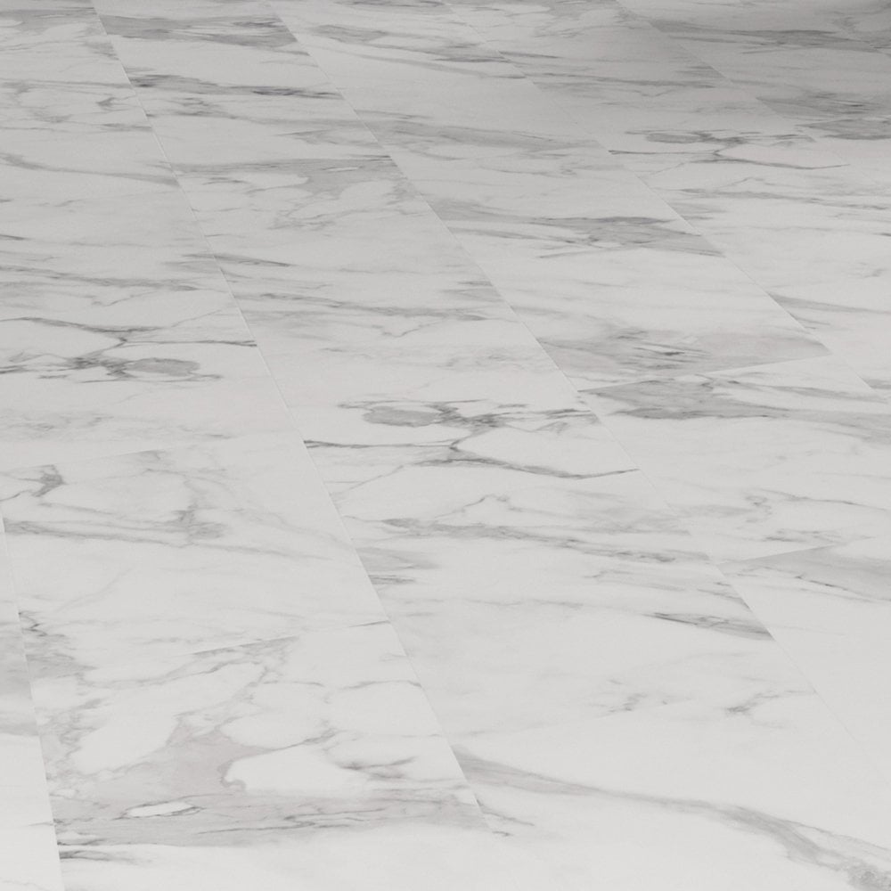 White Marble - Prime Plus 5mm Embossed Purecoat Rigid Core Vinyl Flooring (123024)