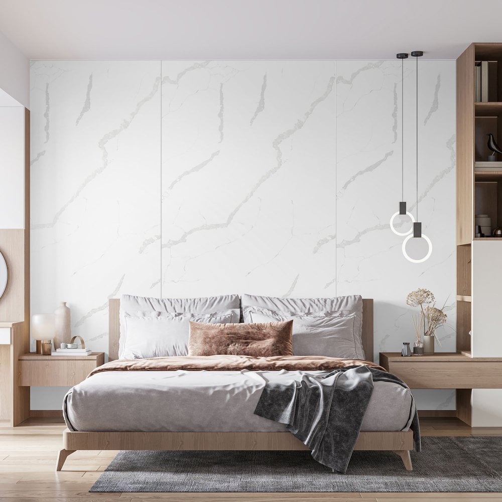 Liberty | Statuario Bianco - Waterproof Wall Panelling Sample (SKU-381347-SAMPLE)