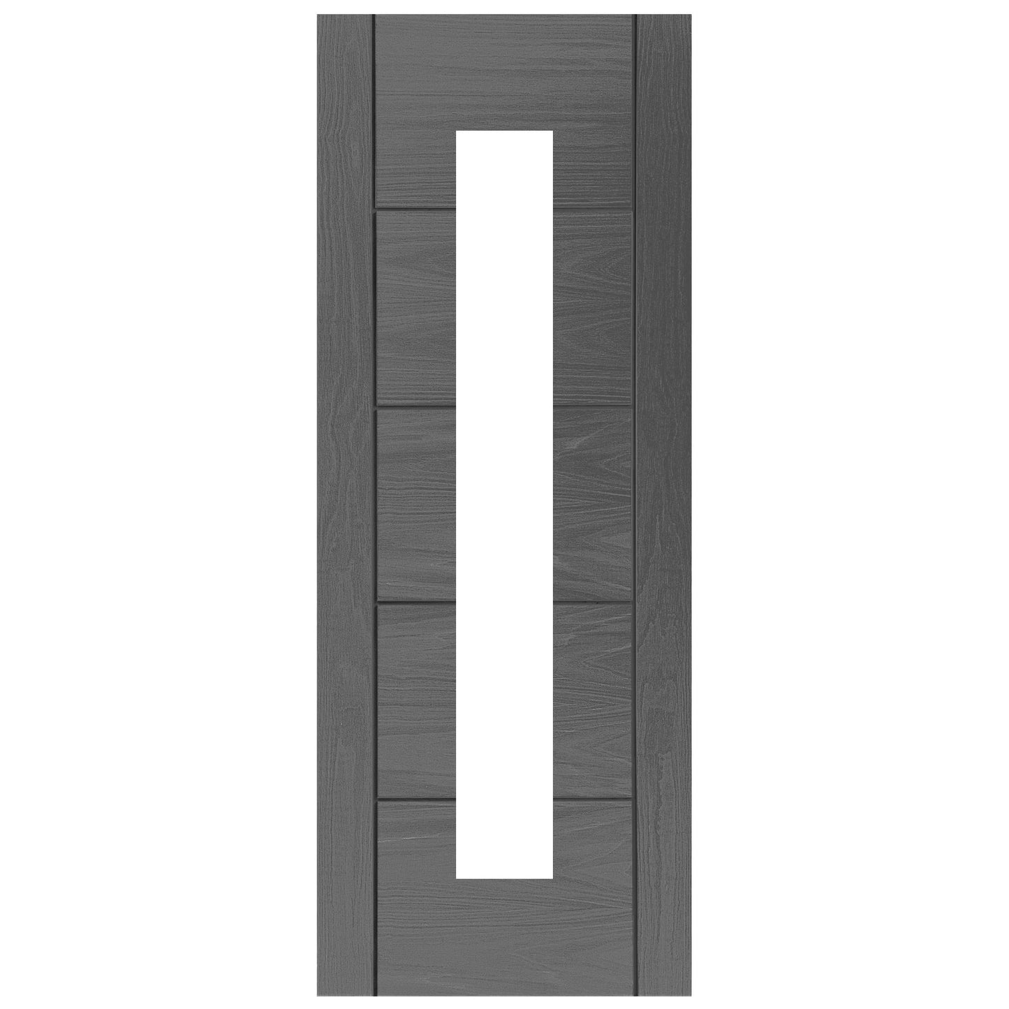 Ash Grey Internal Fully Finished Parma 1 Light Clear Glass Door (121185)
