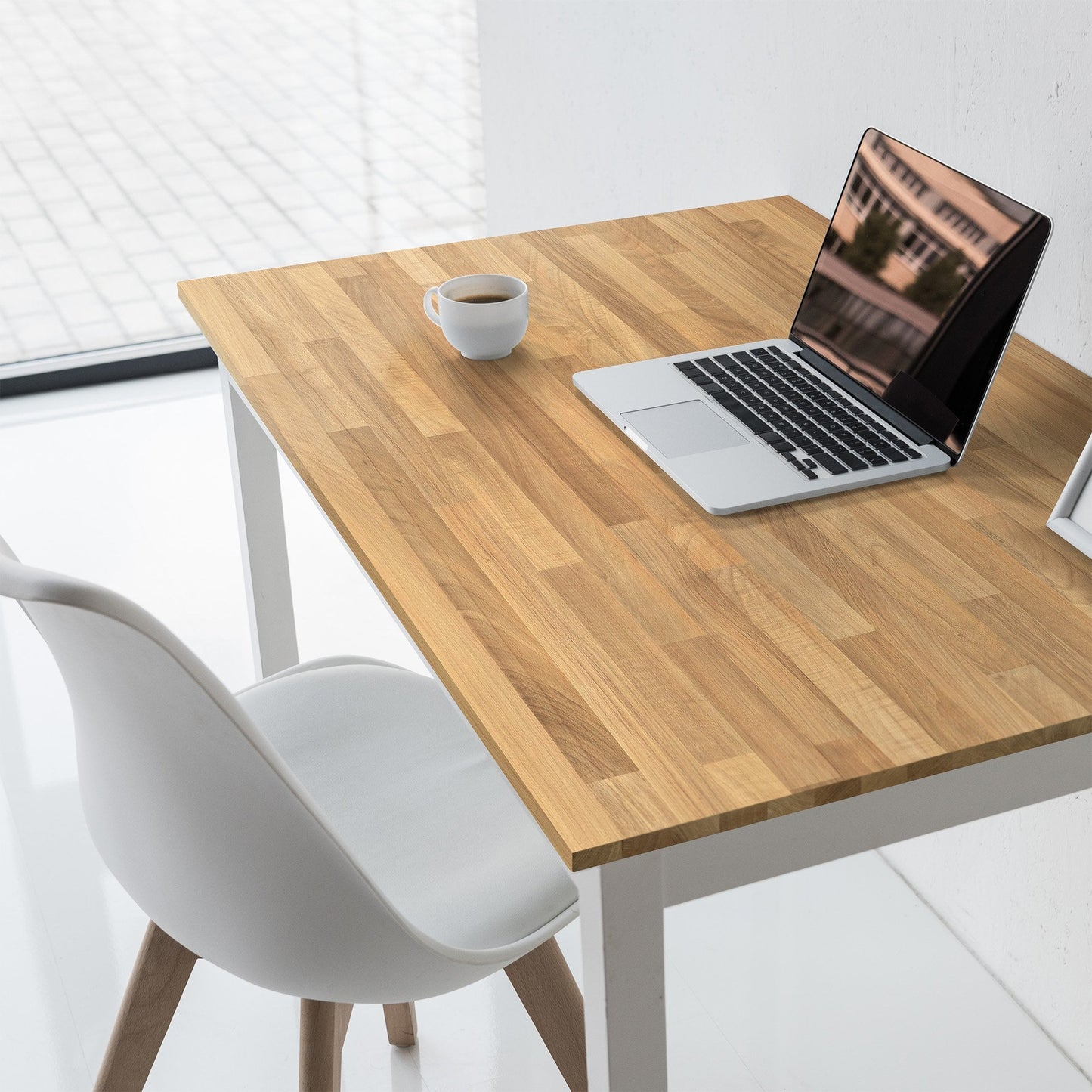 18mm Solid Finger-Jointed European Oak Furniture Board (2.40m), Euro Oak