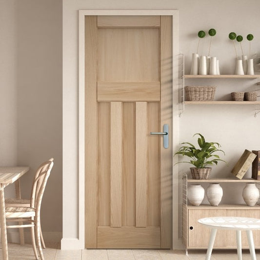 Oak Internal Unfinished 3 Panel Deco Door (121699)