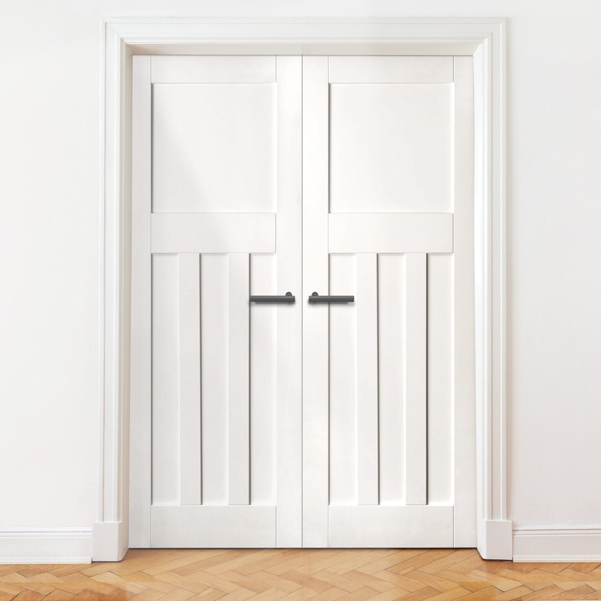 Internal White Primed 1930's DX 4 Panel Pair Door (121396)