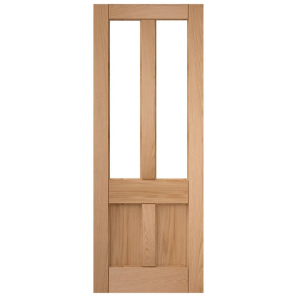 Oak Internal Unfinished 4 Light Clear Glass Deco Door (121700)