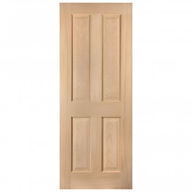 White Oak Internal Fully Finished 4 Panel Oregon FD30 Fire Door (121758)
