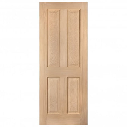 White Oak Internal Fully Finished 4 Panel Oregon FD30 Fire Door (121758)